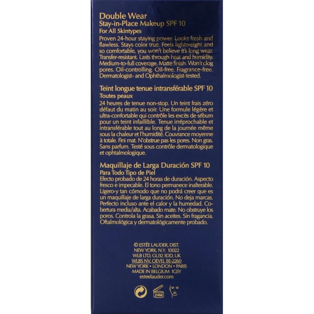 Estee Lauder Double Wear Stay In Place Makeup SPF10 1W2 Sand - Afbeelding 3