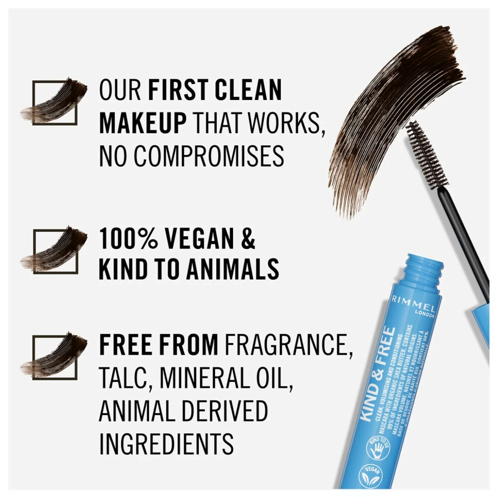Rimmel KIND & FREE Vegan Mascara 002 Brown - Afbeelding 4
